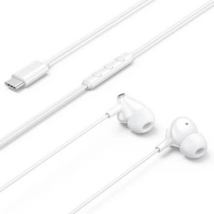 VENTION ECHO LITE USB-C In-Ear Wired Headphones with DAC Adapter 1.2M White (GBBWAV)