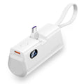 Vention LED Display 4800mAh Power Bank (USB-C + Lightning + USB-C) 22.5W White Foldable C Type