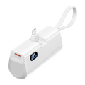 Vention LED Display 4800mAh Power Bank (USB-C + Lightning + USB-C) 22.5W White Foldable Lightning Type