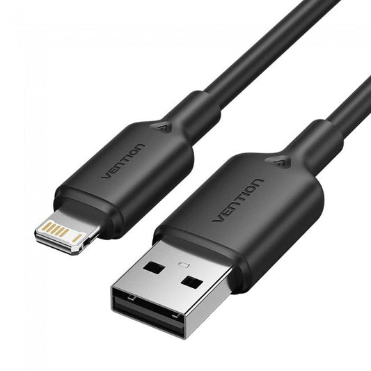 Καλώδιο USB  2.0 A σε Lightning 2.4A 2M Μαύρο (Vention LAMBH)