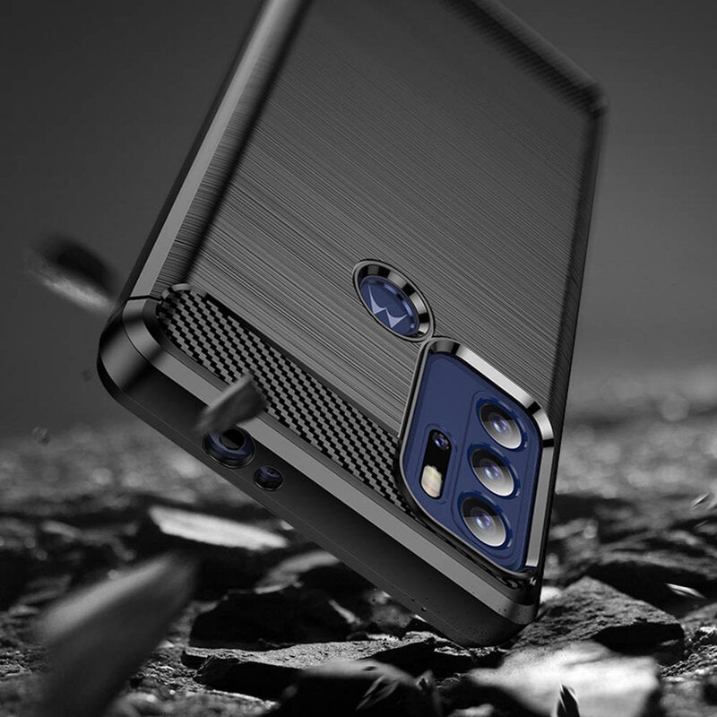 Vivid Carbon Silicone - Θήκη Σιλικόνης Motorola Moto G60S - Black (UNCAMOTOG60SBK)