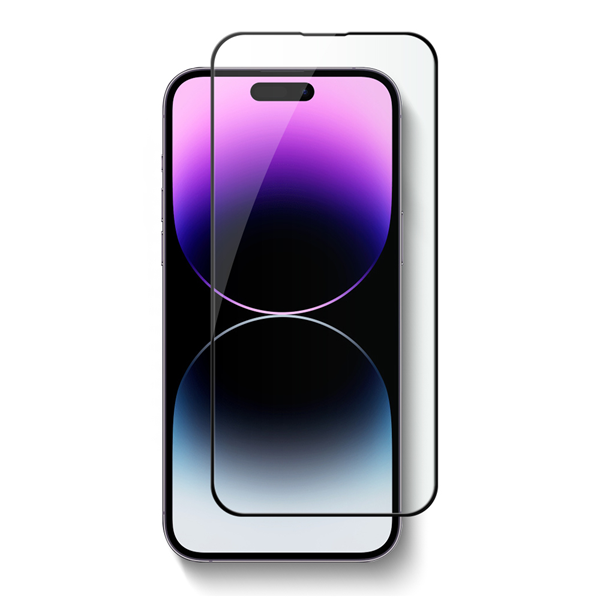 Vivid Σετ Διάφανη Θήκη Σιλικόνης & Full Face Tempered Glass - Apple iPhone 14 - Transparent / Black (VIGELLY296GLASSBK)
