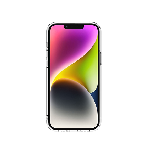 Vivid Σετ Διάφανη Θήκη Σιλικόνης & Full Face Tempered Glass - Apple iPhone 14 - Transparent / Black (VIGELLY296GLASSBK)