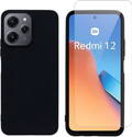 Vivid Σετ Θήκη Σιλικόνης & Tempered Glass - Xiaomi Redmi 12 - Transparent / Black (VIMAT319BKGLASSTN)