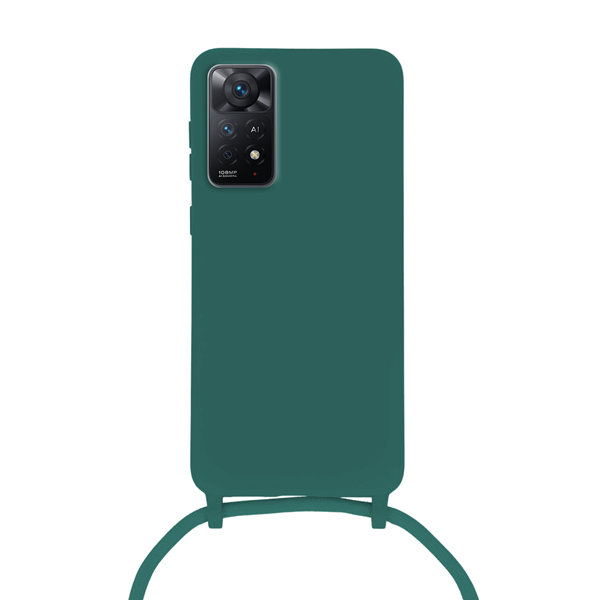 Vivid Silicone Lace - Θήκη Σιλικόνης με Λουράκι Λαιμού - Xiaomi Redmi Note 11 Pro - Pine Green (VISILACE222PINEGR)