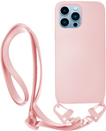 Vivid Silicone Strap - Θήκη Σιλικόνης με Λουράκι Λαιμού - Apple iPhone 13 Pro - Nude (VISISTRAP197NUDE)