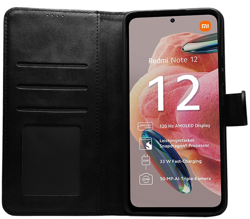 Vivid Wallet Book - Θήκη - Πορτοφόλι Xiaomi Redmi Note 12 4G - Black (VIBOOK284BK)