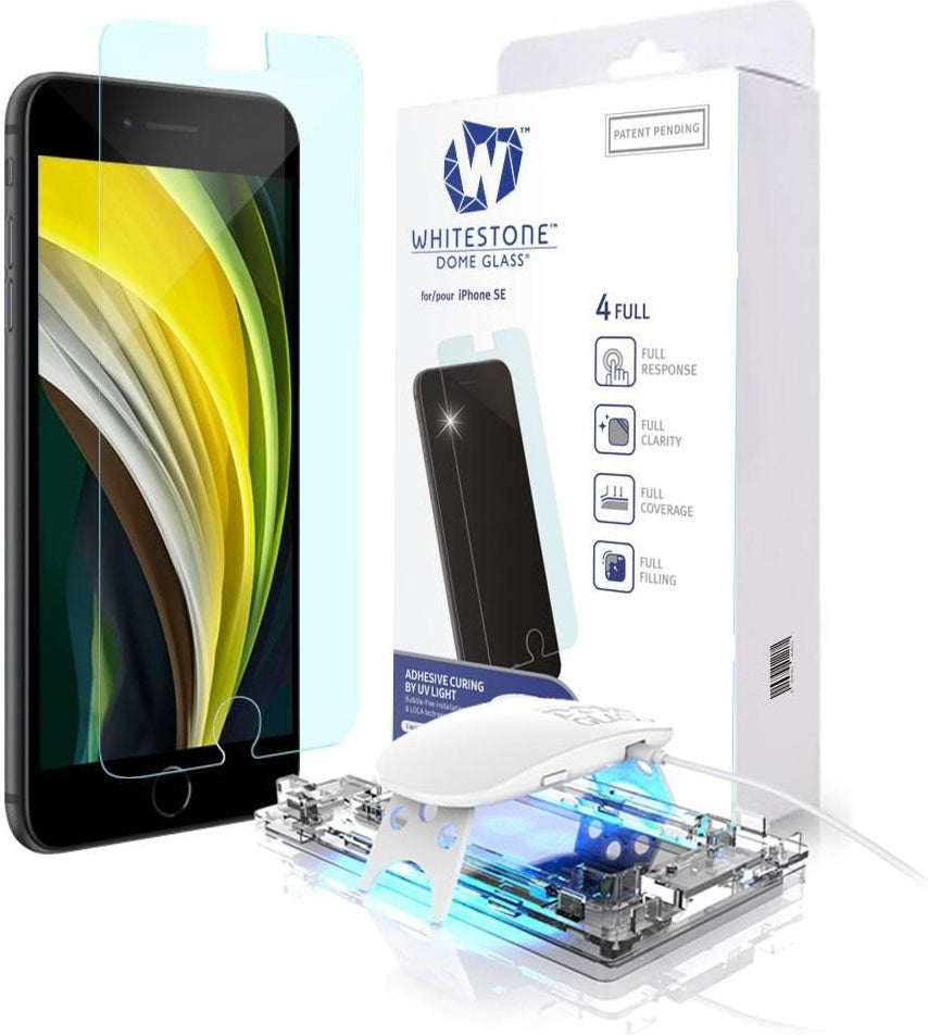 Whitestone Dome Glass - Liquid Optical Clear Adhesive & Installation Kit - Σύστημα προστασίας οθόνης iPhone SE 2020 / 7 / 8 (