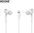 WK YA17 In-ear Handsfree Ακουστικά με Βύσμα Lightning Λευκό